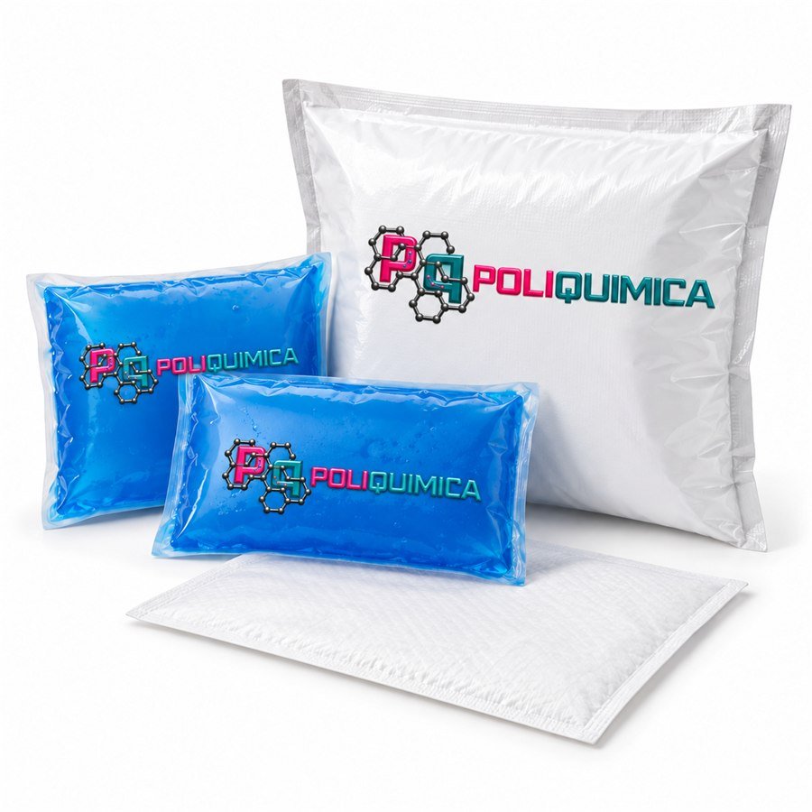 Material absorbente para soluciones de cadena de frío