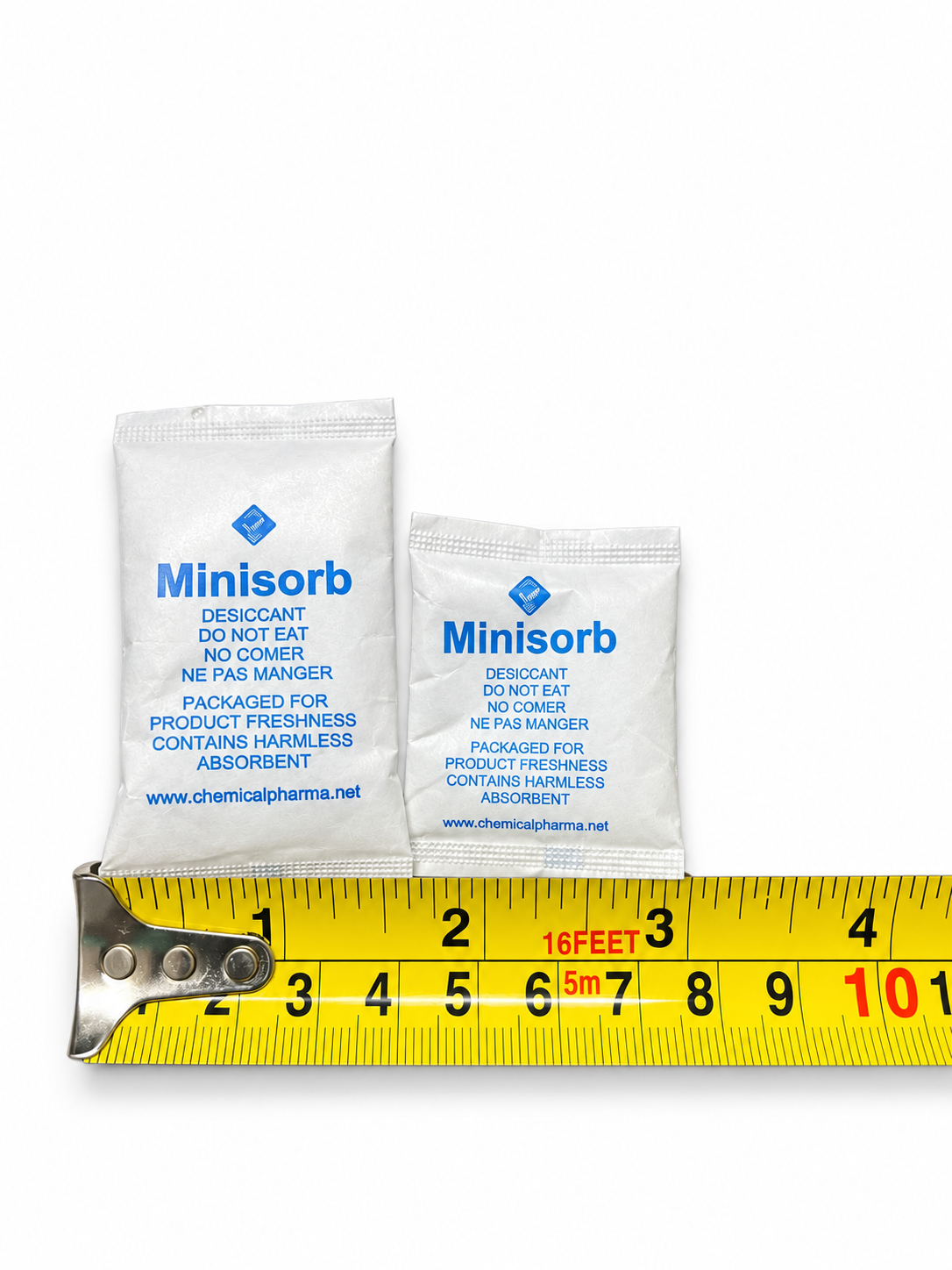 Sobres originales de sílica gel Minisorb en diferentes tamaños